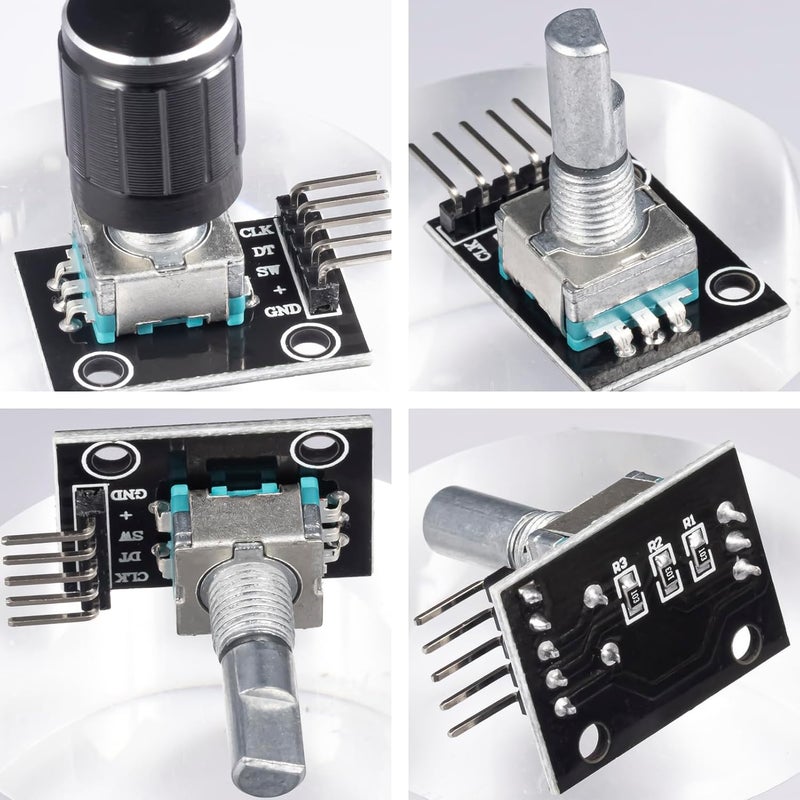 JTAREA KY-040 Rotary Encoder Module 360 Degree Switch Encoders with Knob Cap Brick Sensor Modules (Pack of 2pcs) - Image 4